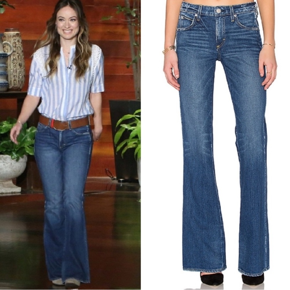 AMO Kick Mariner Flare Jeans.